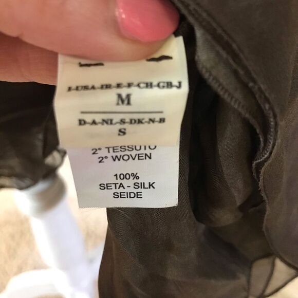 Riva Monti Tank Dress 100% Silk a Line Brown Small Y2K 90s Witchy - Picture 8 of 9